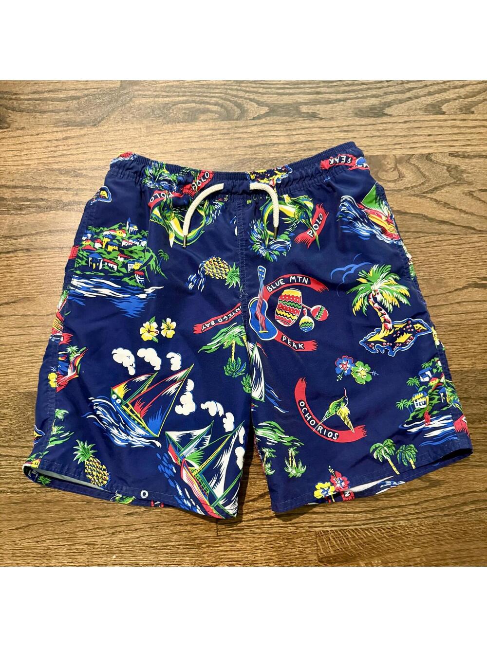 Polo Ralph Lauren Boys Jamaica Traveler Tropical All-Day Beach Shorts M 10/12